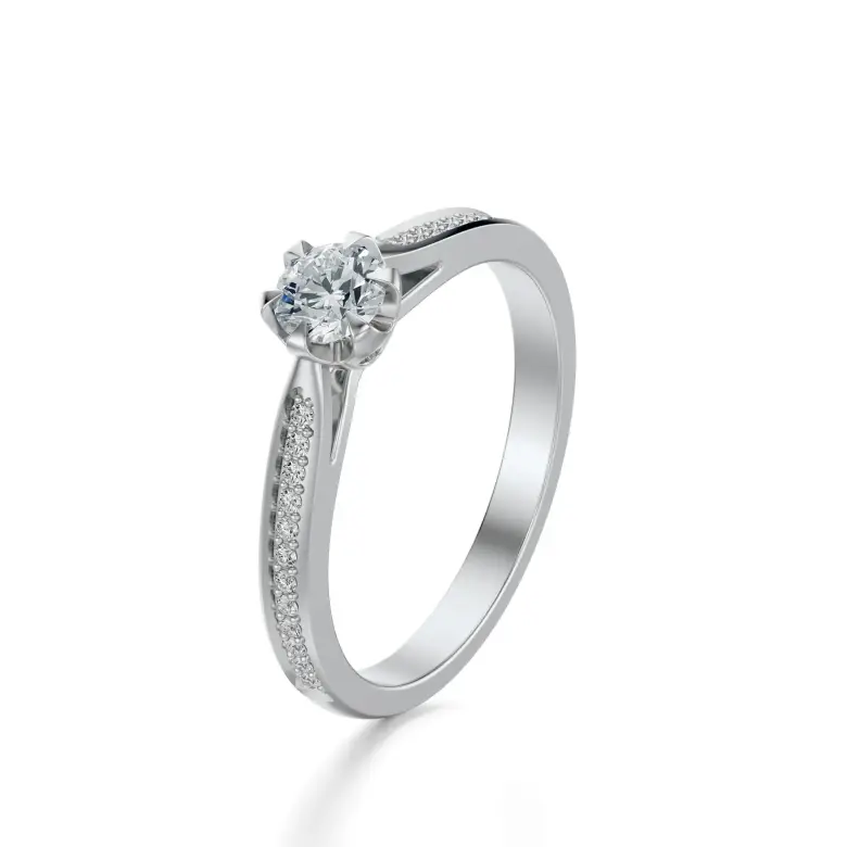 Pierścionek białe złoto z diamentami AJPZ_078